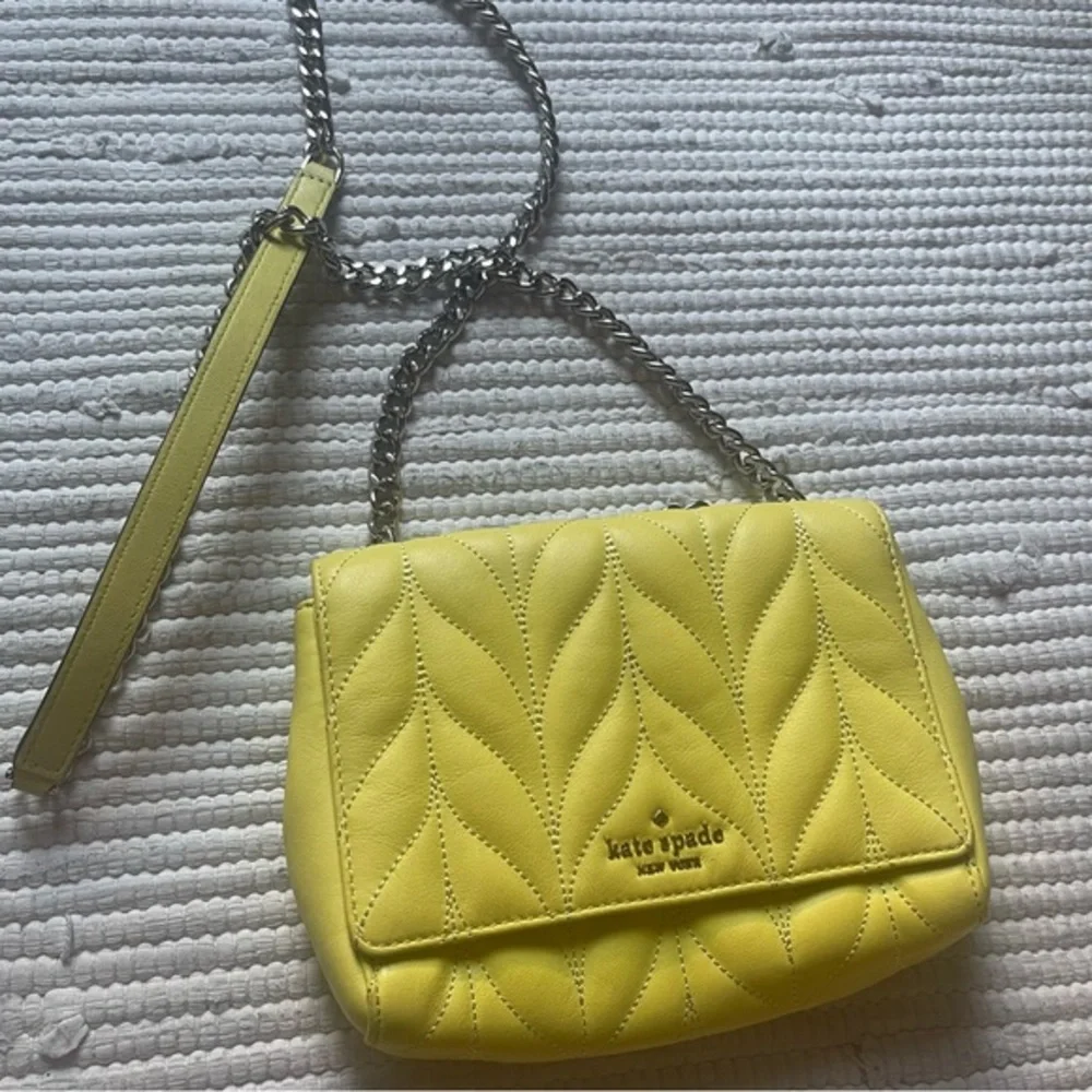 Kate Spade Briar Lane quilted mini Evelyn crossbody bag Yellow